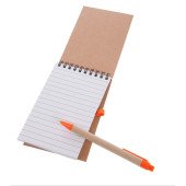 Еко-блокнот в лінію на спіралі А6 Voyager Chapman, тверда обкладинка, з кульковою ручкою, колір помаранчевий - V2335-07