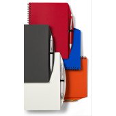 Блокнот в лінію на спіралі А5 Voyager, м'яка обкладинка, з кульковою ручкою, колір помаранчевий - V2387-07