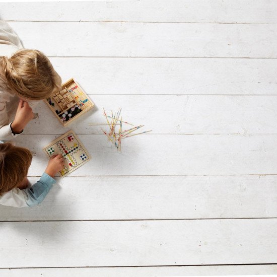 Набір гральний 5в1 Voyager у дерев'яній коробці, колір світло-коричневий - V6232-00