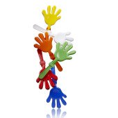 Ручна хлопавка вболівальника Voyager Hand, колір чорний/жовтий/червоний - V6580-00