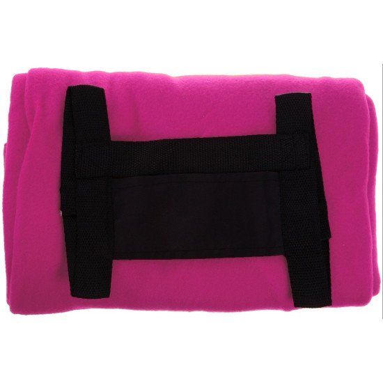 Плед флісовий Voyager 130х160 см, колір рожевий/чорний - V7687-21