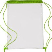 Рюкзак-мішок прозорий Voyager, колір світло-зелений - V7481-10