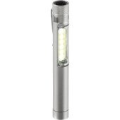 Ліхтарик Voyager LED з боковим COB light у формі ручки, колір сріблястий - V9748-32