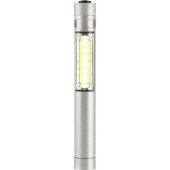 Ліхтарик Voyager LED з боковим COB light у формі ручки, колір сріблястий - V9748-32