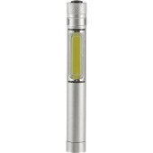 Ліхтарик Voyager LED з боковим COB light у формі ручки, колір сріблястий - V9748-32