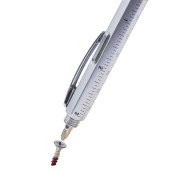 Ручка-стилус пластикова кулькова 4в1 Voyager, колір сріблястий - V1919-32