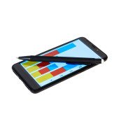 Ручка-стилус металева кулькова Voyager, колір чорний/сріблястий - V1932-32