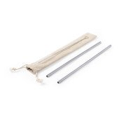 Соломинка для напоїв Voyager, сталева, колір сріблястий - V8803-32