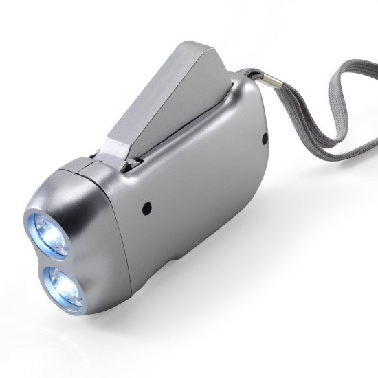 Динамо-ліхтарик Voyager LED з ремінцем, колір сріблястий - V5504-32