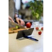 Ручка-стилус металева кулькова Voyager Erran з підставкою для телефону, колір сріблястий - V1816-32