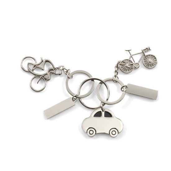 Брелок Voyager Bicycle, 2 шт, колір сріблястий - V4949-32