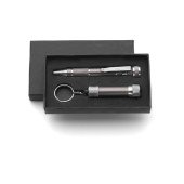 Набір міні викруток з ліхтариком 9в1 Voyager LED, в коробці, колір сірий - V5091-19