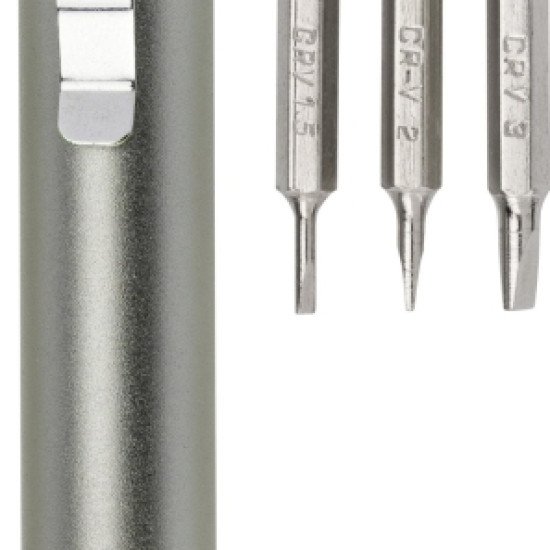 Набір викруток 6 біт Voyager LED, у формі ручки, колір темно-сірий - V5764-19