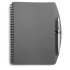 Блокнот в лінію на спіралі А5 Voyager, м'яка обкладинка, з кульковою ручкою, колір сірий - V2387-19
