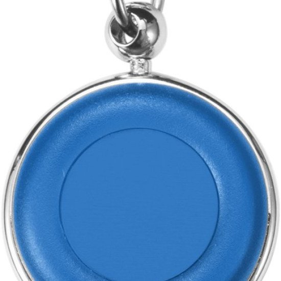 Ретрактор з карабіном Voyager 60 см, колір синій/сріблястий - V6403-11