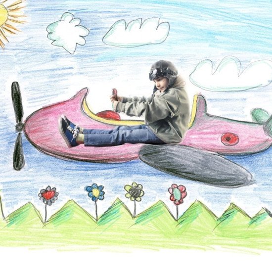 Олівці кольорові Voyager з точилкою, 6 шт, колір синій - V6111-11