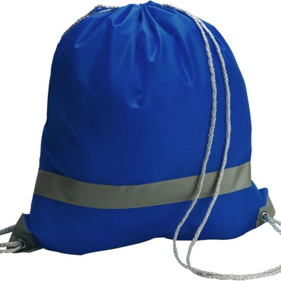 Рюкзак-мішок Voyager зі світловідбивачем, колір синій - V4492-11