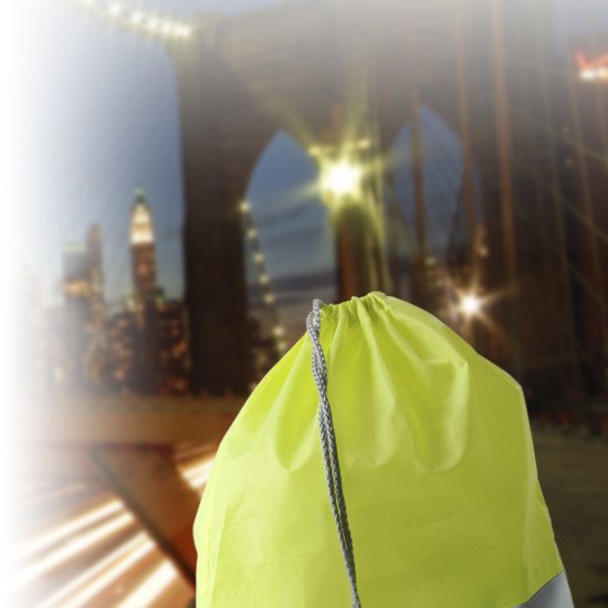 Рюкзак-мішок Voyager зі світловідбивачем, колір синій - V4492-11