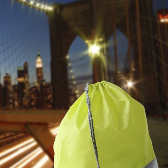 Рюкзак-мішок Voyager зі світловідбивачем, колір синій - V4492-11