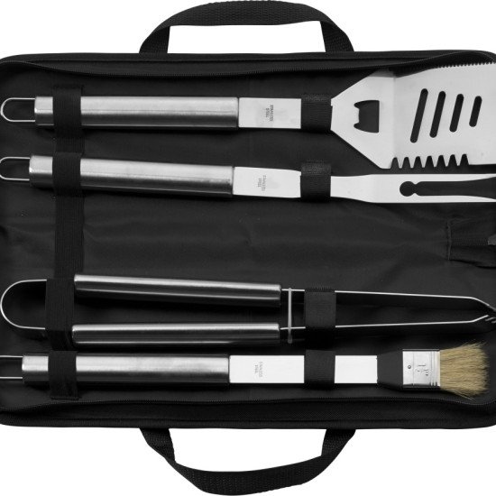 Набір для барбекю 4в1 Voyager, в сумці, колір чорний - V9655-03