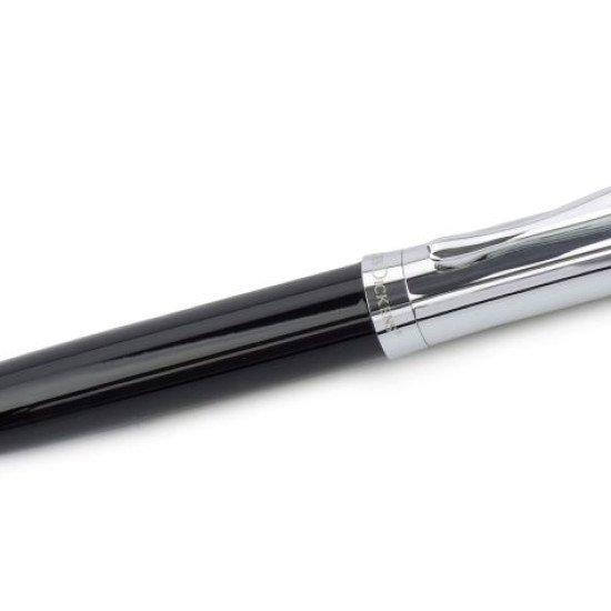 Ручка металева кулькова Voyager Charles dickens в чохлі, колір чорний - V1350-03