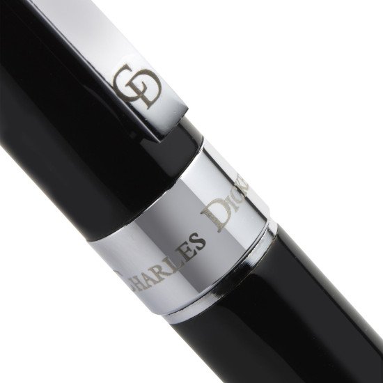 Ручка металева кулькова Voyager Charles dickens в чохлі, колір чорний - V1416-03