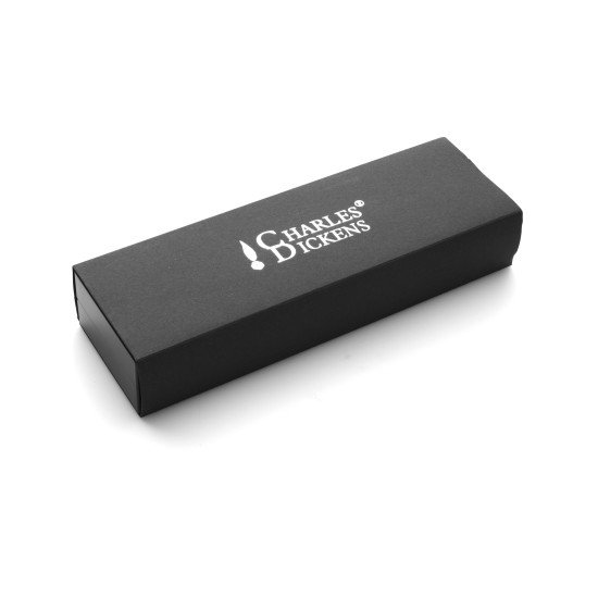 Ручка металева кулькова Voyager Charles dickens в чохлі, колір чорний - V1416-03