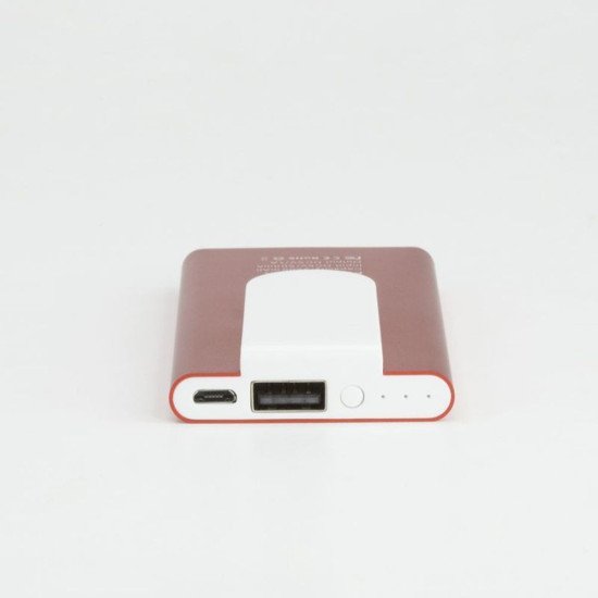 Повербанк 3000 mAh Bergamo HitClip, з кліпсою, колір білий/червоний - 3009.2