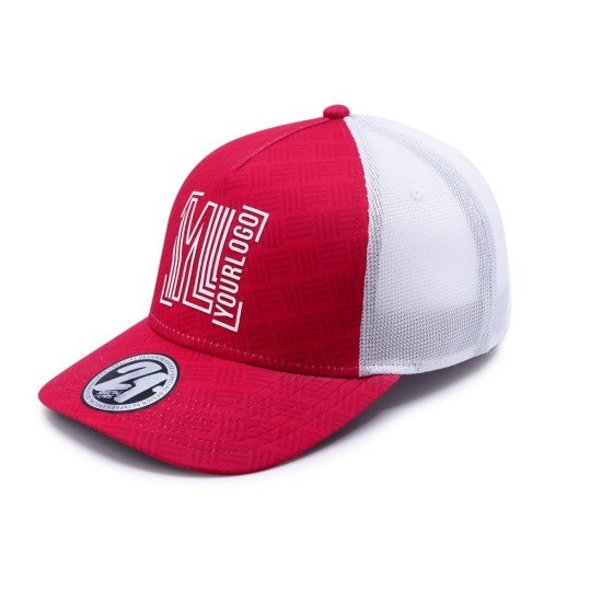 Кепка coFEE Trucker sublimation, колір червоний/білий - TM001.25