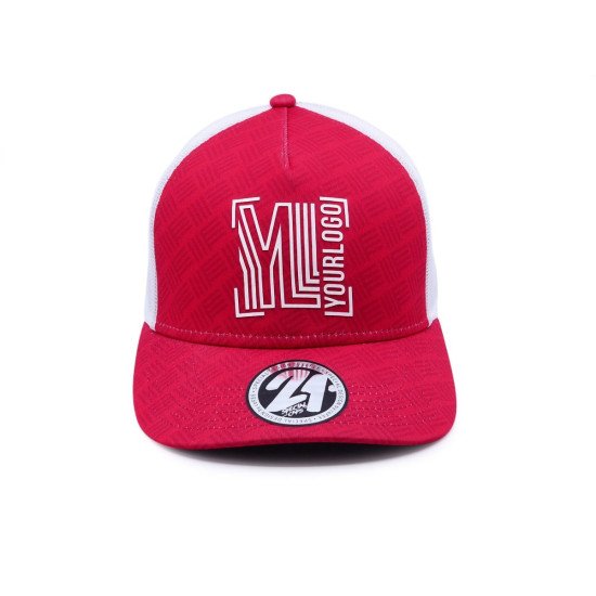 Кепка coFEE Trucker sublimation, колір червоний/білий - TM001.25