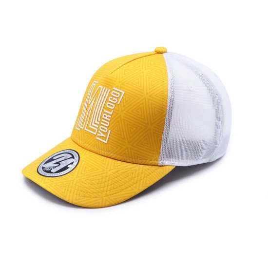 Кепка coFEE Trucker sublimation, колір жовтий/білий - TM001.8