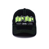 Кепка coFEE Popular line, колір чорний/яскраво-зелений - TM006.41