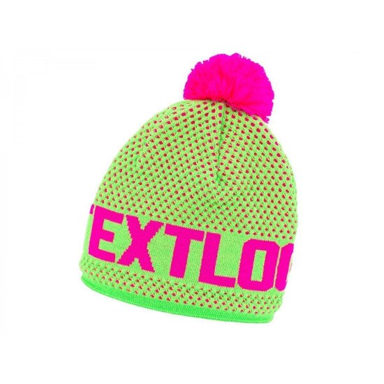 Шапка coFEE Slogan, колір флуоресцентний зелений/рожевий - TM100.1