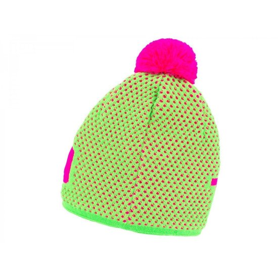 Шапка coFEE Slogan, колір флуоресцентний зелений/рожевий - TM100.1