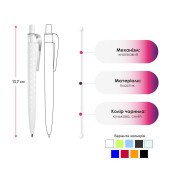 Ручка пластикова кулькова Bergamo, колір блакитний - 2002-33