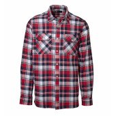 Сорочка в клітинку чоловіча ID на кнопках, колір червоний - 0204330S