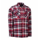 Сорочка в клітинку чоловіча ID на кнопках, колір червоний - 0204330S