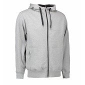Худі на блискавці чоловіче ID Bonded, колір сірий меланж - 06302103XL