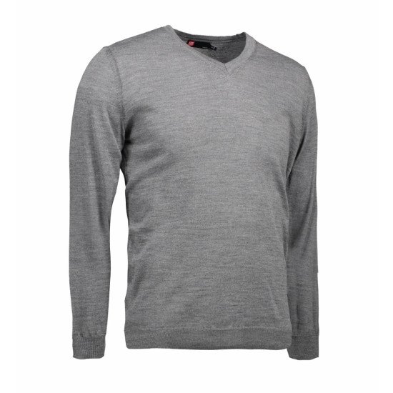 Пуловер чоловічий ID Business V, колір сірий меланж - 0640210S