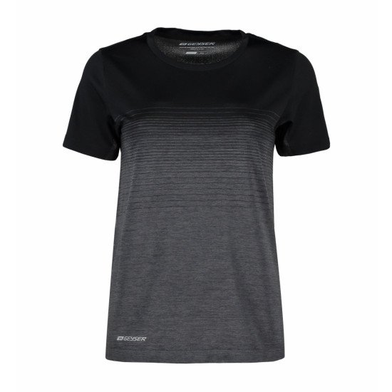 Футболка жіноча смугаста безшовна Geyser, колір чорний - G11024900S