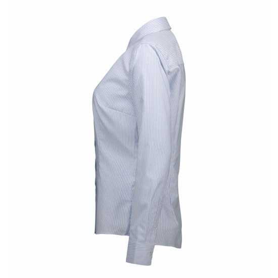 Сорочка жіноча ID Oxford, колір блакитний смугастий - 0271121S