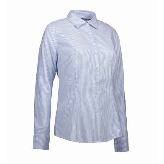 Сорочка жіноча ID Oxford, колір блакитний смугастий - 0271121S