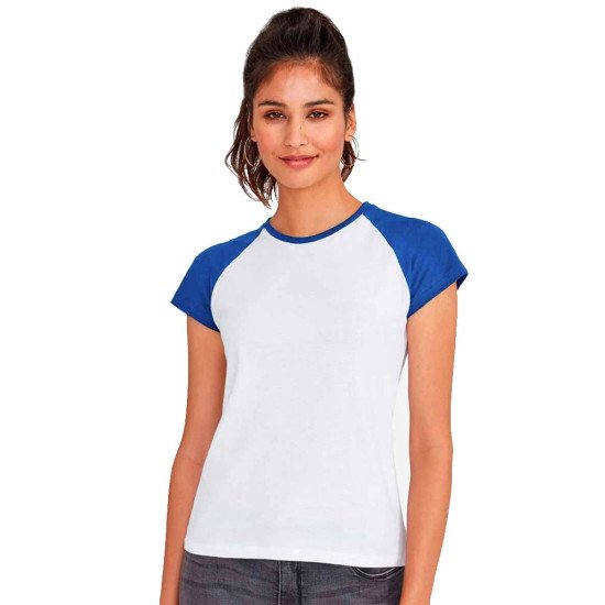 Футболка SOL'S Milky, колір білий/синій - 11195907L