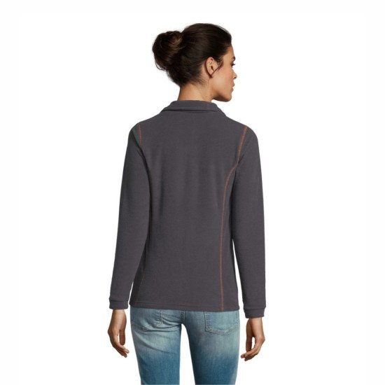 Куртка флісова жіноча SOL'S Nova, колір вугільно-сірий/помаранчевий - 00587959S Куртка флісова жіноча SOL'S Nova, колір вугільно-сірий/помаранчевий - 00587959S