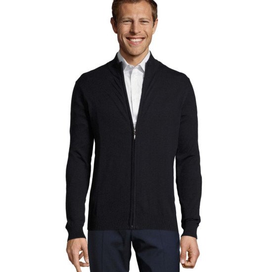 Кардиган на блискавці чоловічий SOL'S Gordon, колір темно-синій - 00548318L