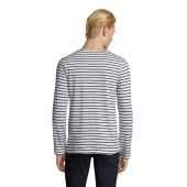 Лонгслів чоловічий SOL'S Marine, колір білий/темно-синій - 01402904L Лонгслів чоловічий SOL'S Marine, колір білий/темно-синій - 01402904L