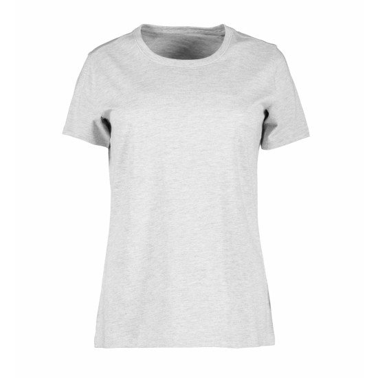 Футболка жіноча ID Organic, колір світло-сірий меланж - 0553201S