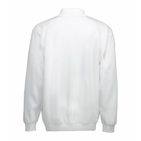 Світшот з коміром поло чоловічий ID Classic, колір білий - 0601001S