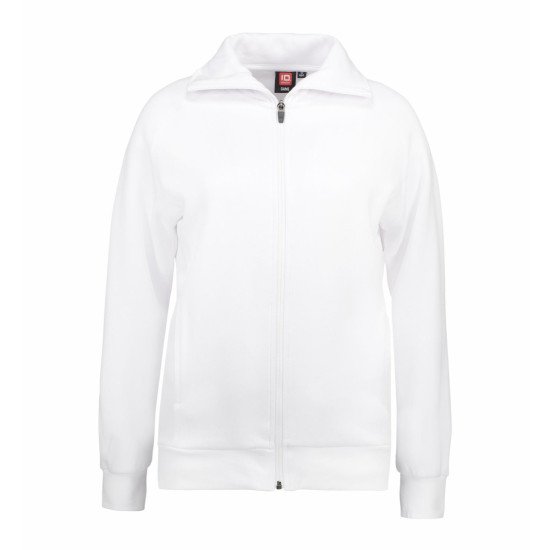 Світшот на блискавці жіночий ID, колір білий - 0624001XS