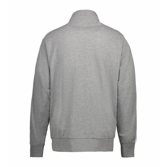 Світшот на блискавці чоловічий ID Contrast Stripee, колір сірий меланж - 0626210S